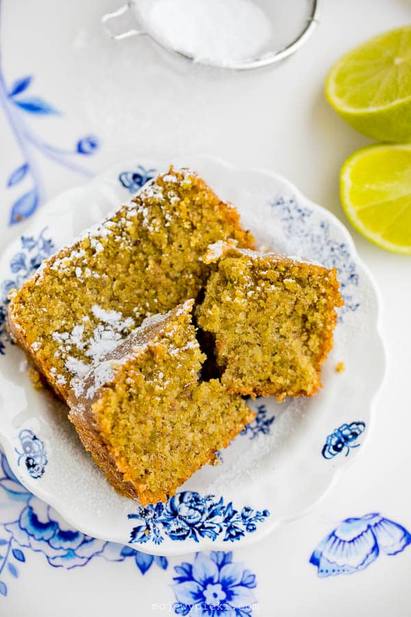 Pistachio and lime cake