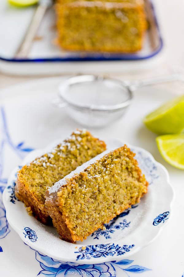 Pistachio and lime cake