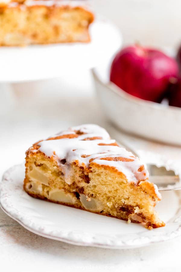 Apple cake with a cinnamon crust