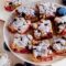 Plum crumble slice