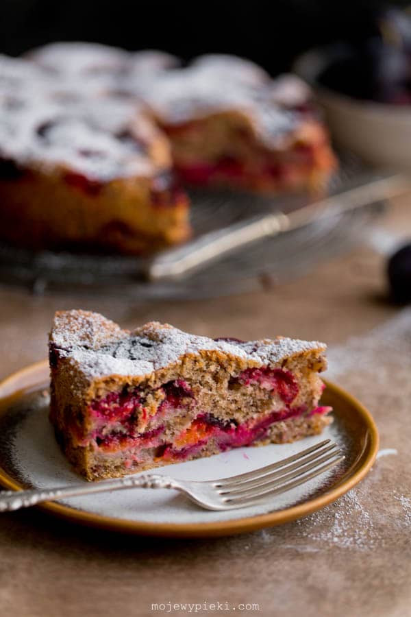Plum and hazelnut cake