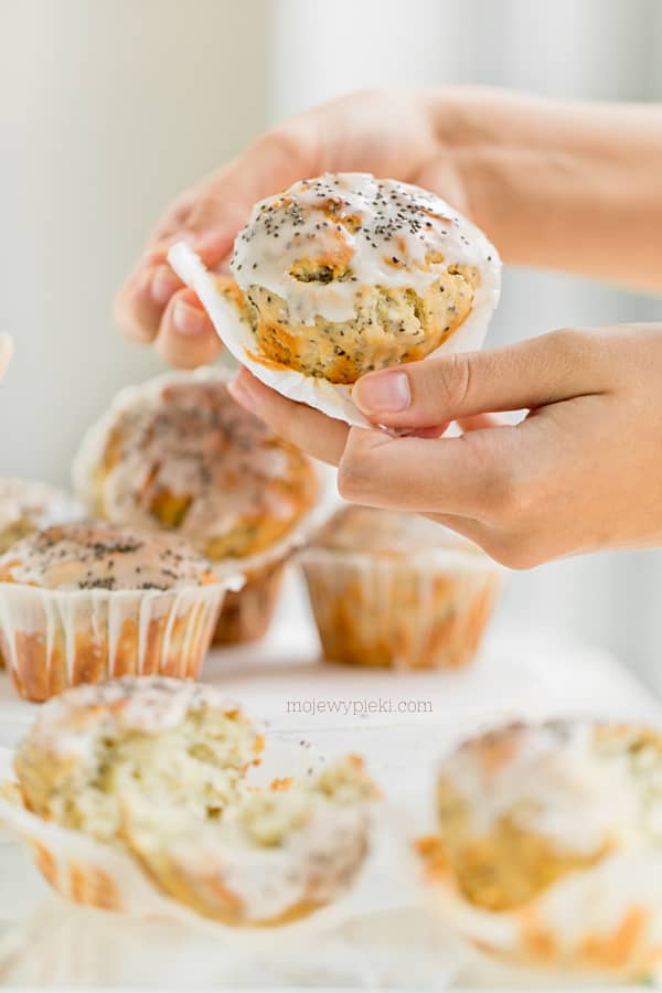 Lemon, ricotta and chia seed muffins