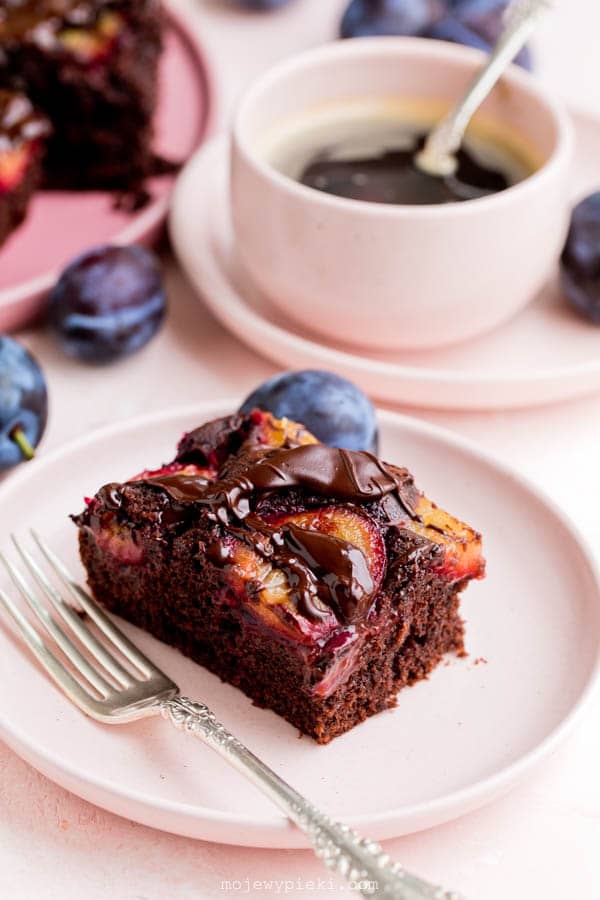 Chocolate plum cake