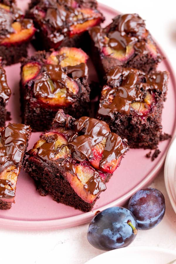 Chocolate plum cake