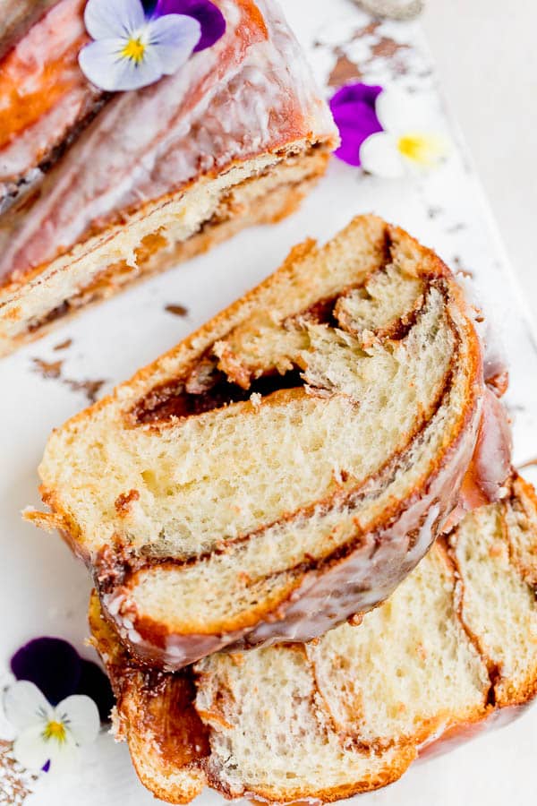 Dulce de leche brioche babka