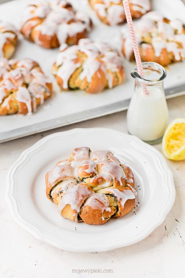 Lemon and poppy seed twists