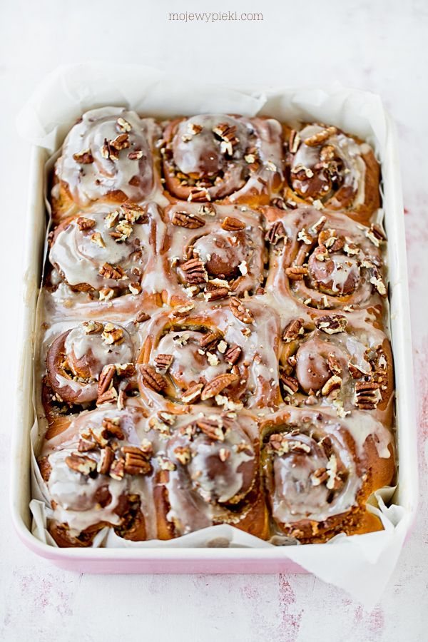 Maple pecan sweet yeast buns