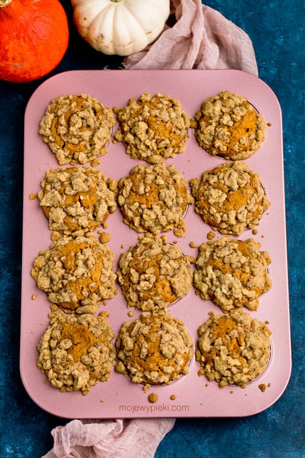 Pumpkin crumble muffins