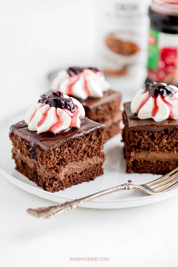 Chocolate cake squares