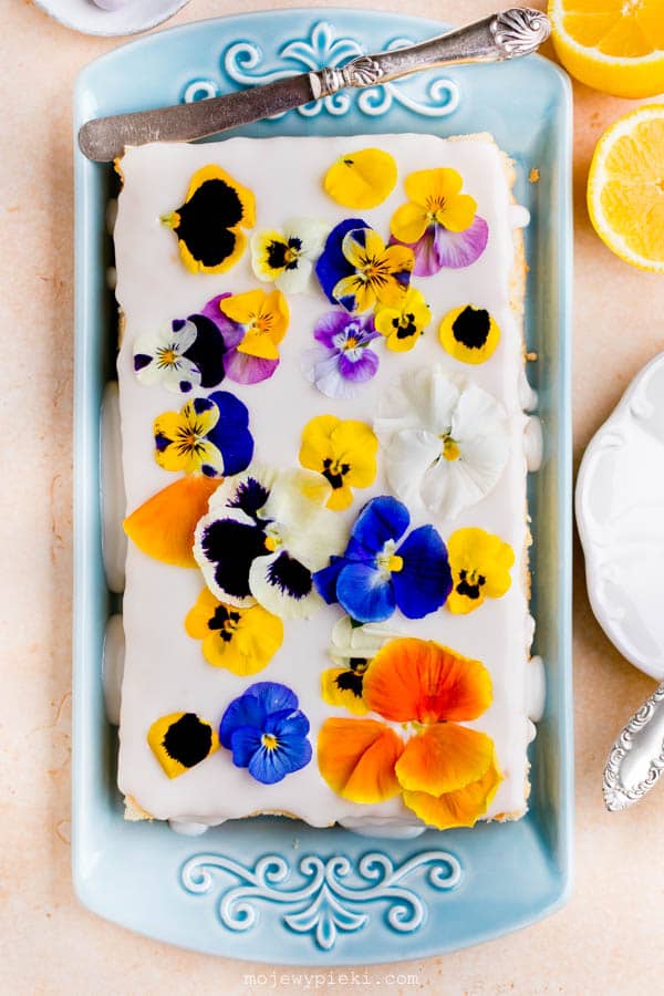 Traditional Polish boiled lemon mazurek