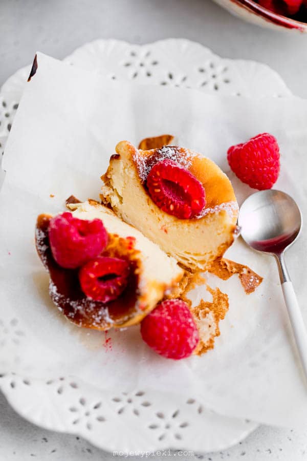 Mini Basque cheesecakes
