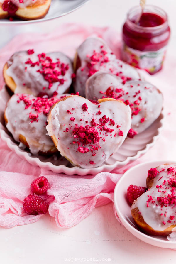 Heart-shaped doughnuts