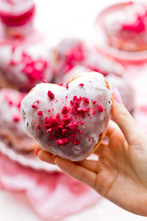 Heart-shaped doughnuts