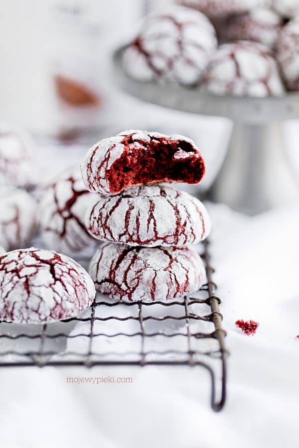 Red Velvet crinkle cookies