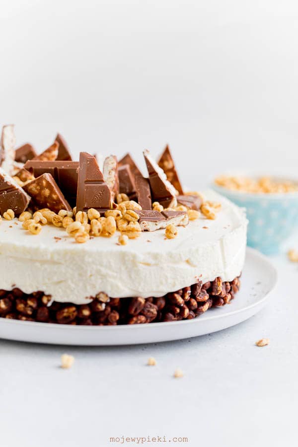 Kinder Country no-bake cheesecake