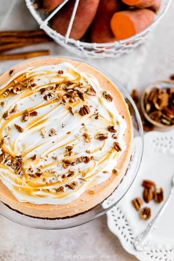 Sweet potato cheesecake with toasted marshmallow meringue