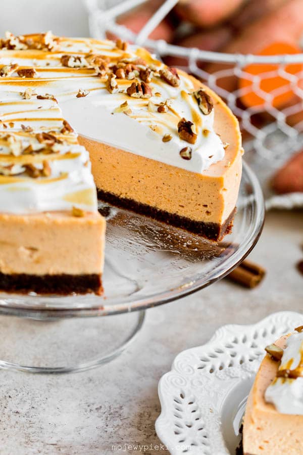 Sweet potato cheesecake with toasted marshmallow meringue