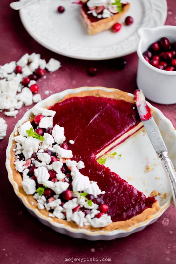 Cranberry cheesecake tart