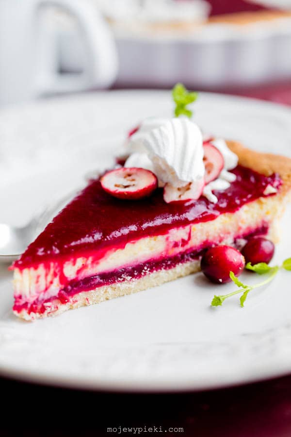 Cranberry cheesecake tart