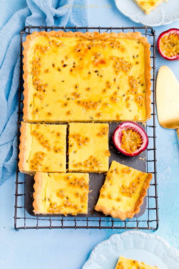 Passion fruit tart