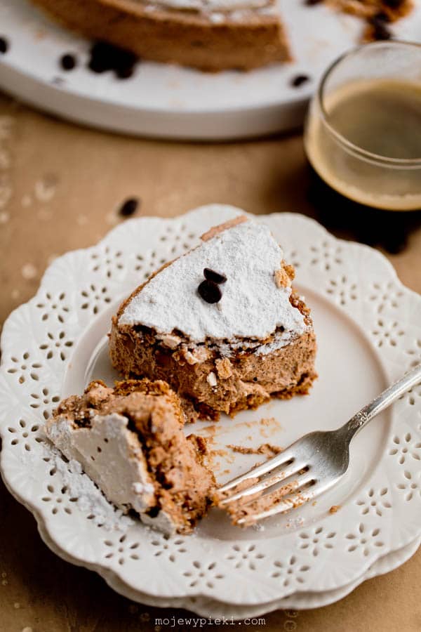 Hazelnut and coffee meringue torte