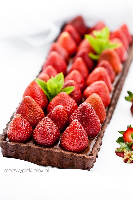 Strawberry Forest chocolate tart