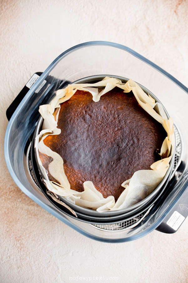 Air fryer Basque cheesecake