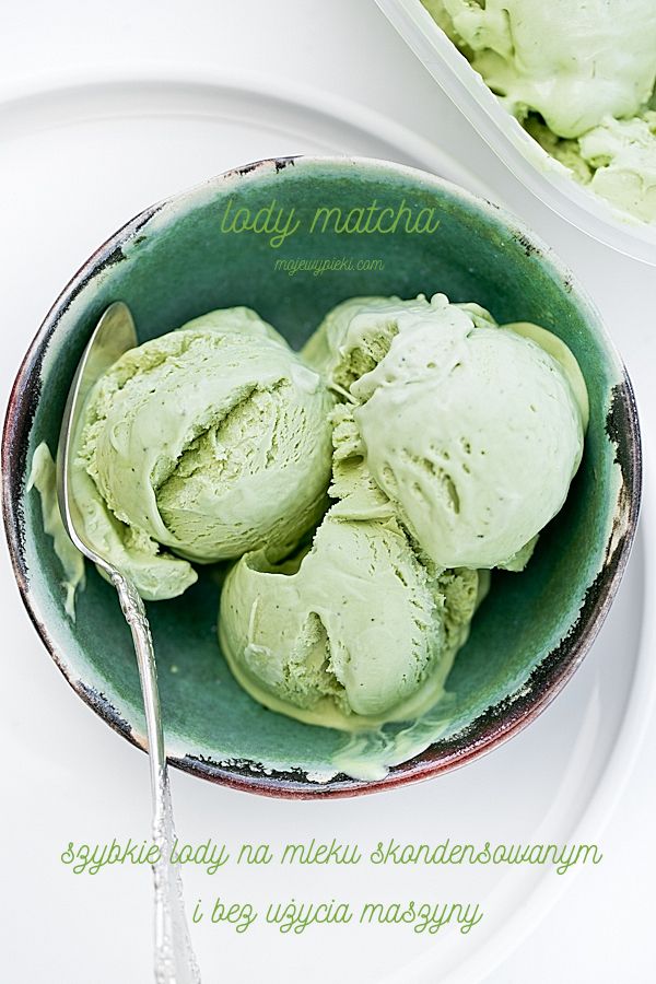 Lody z zieloną herbatą matcha