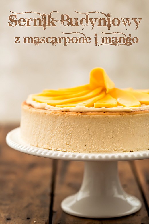 Sernik budyniowy z mascarpone i mango