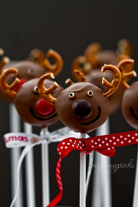 Mikołajkowe Cake Pops – Reniferki