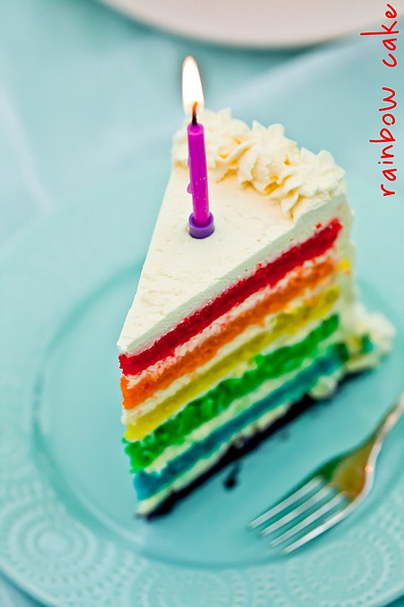 Tęczowy tort (rainbow cake)