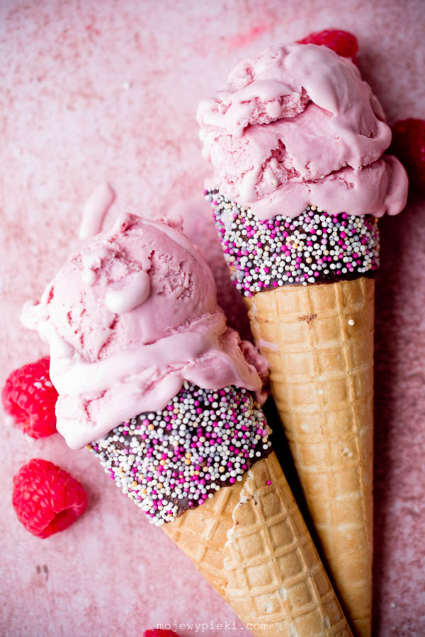 Lody malinowe