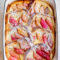 Bread and butter pudding z ricottą i rabarbarem